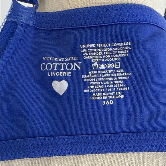 Women’s Victoria's Secret Royal Blue Bra Size 36D - Picture 5 of 5